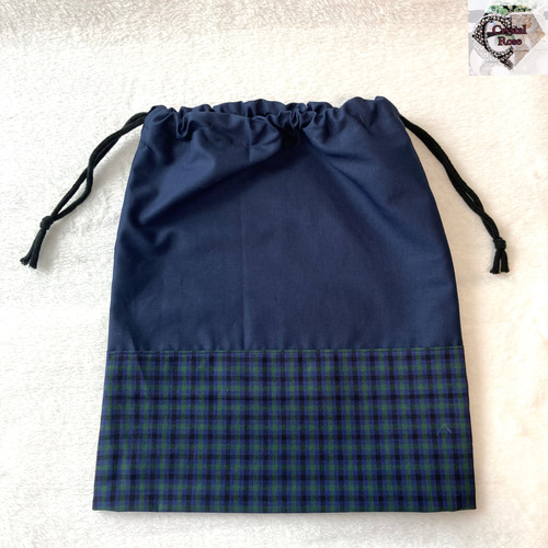 ☆人気商品☆体操服袋 巾着ファミリア風チェック 体操服袋・お ☆人気商品☆体操服袋 巾着ファミリア風チェック 体操服袋・お