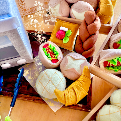 おままごと☆フェルトのオーブンレンジでパン屋さん おもちゃ・人形