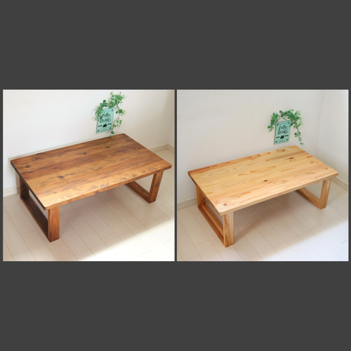 無垢ローテーブル 90×60cm カスタム可能 国産杉 天然木 ワークデスク