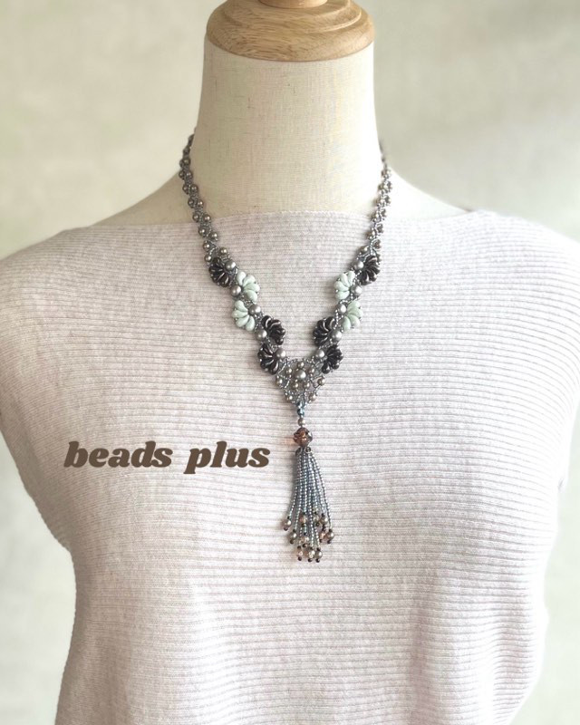 shell lineネックレス ブラウン