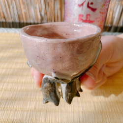 [母親節禮物] 酒杯般的酒杯由五個 Sunekosuri 妖怪陶器支撐 第4張的照片