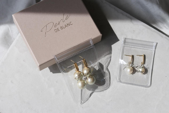 [再次上架] Cotton pearl &amp; w ring earrings/pierced earrings (抗過敏) 第9張的照片