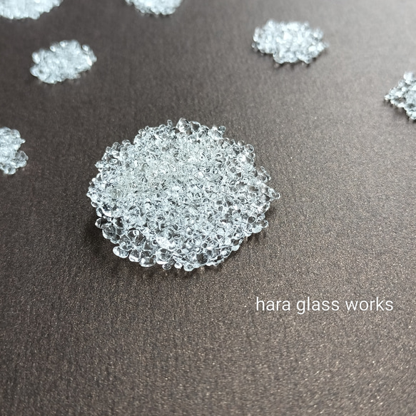 ルネ　ブローチ　クリア ガラスブローチ クリア つぶつぶアクセサリー ブローチ hara-glass