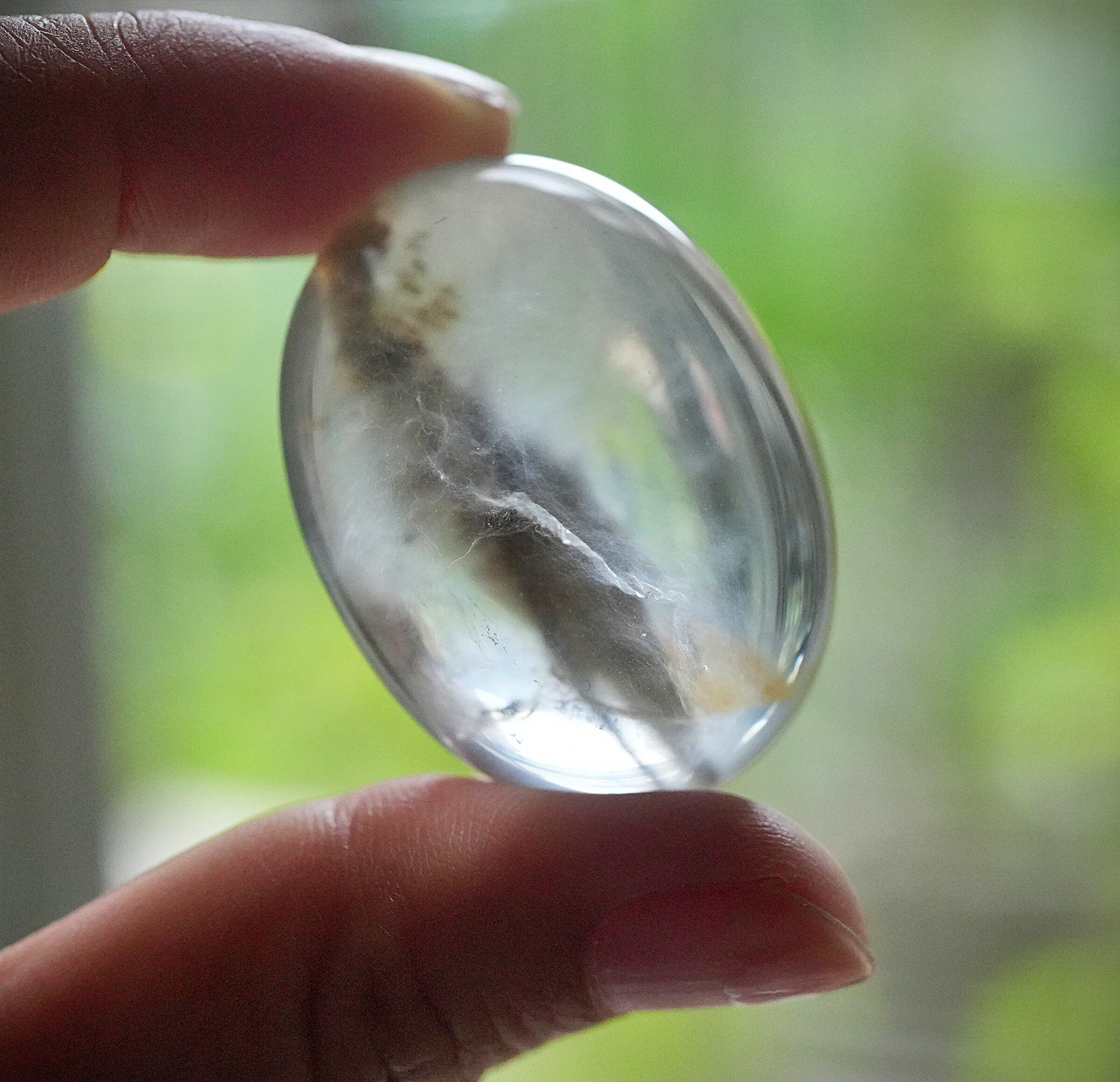 虹インクルージョン入り★ガーデンクォーツルース gar071