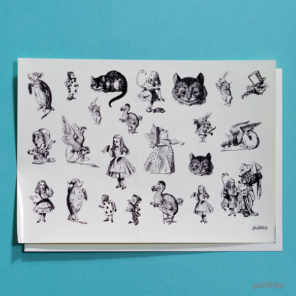 シール 「不思議の国のアリス」ジョン・テニエル版（A5判x2） シール