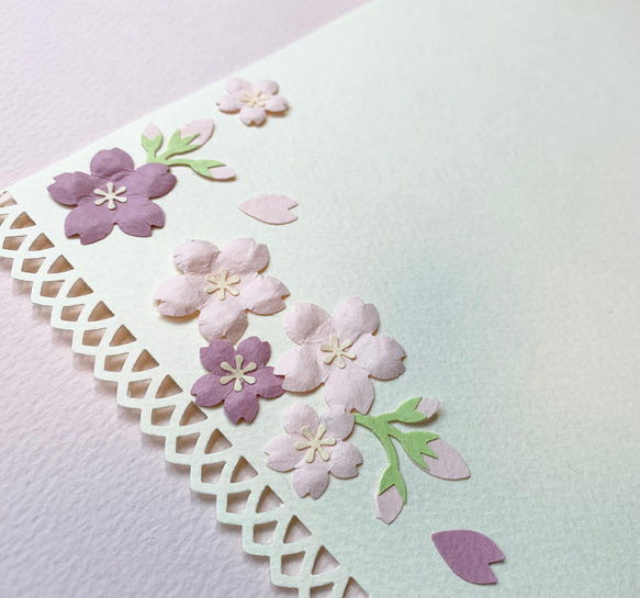 桜のメッセージカード（A4サイズ） 2枚目の画像