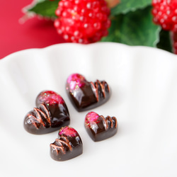 ミニハート チョコレートピアス(ダークチョコ) フェイクスイーツ バレンタイン チョコレート ショコラ ハート 10枚目の画像