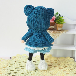 [S] 微型藍熊夾克女孩 amigurumi [定制] 第3張的照片