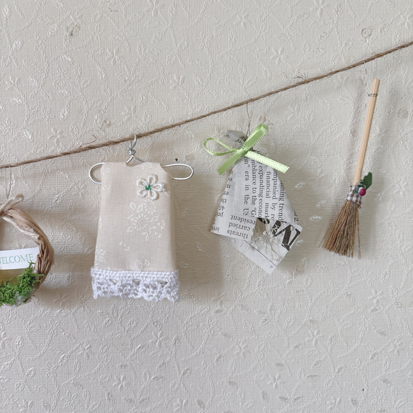 ナチュラルグリーンの小さなガーランド 4枚目の画像