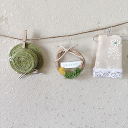 ナチュラルグリーンの小さなガーランド 3枚目の画像