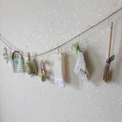 ナチュラルグリーンの小さなガーランド 5枚目の画像