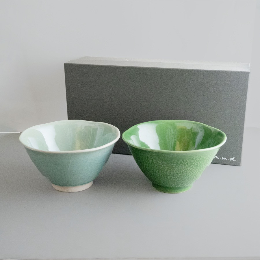 HERMES 箱付き　丼ぶりレンゲセット