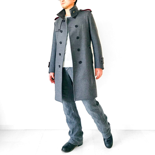 セオリー★スタンドカラーロングコート ラムメルトンウール BELVIN 現行タグ セオリー☆スタンドカラーロングコート ラムメルトンウール BELVIN