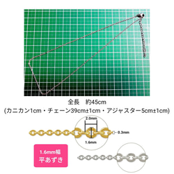 （1本）316L　サージカルステンレス　チェーン　ネックレス　45cm　シルバー 2枚目の画像