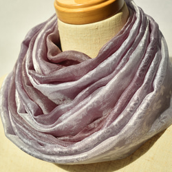 「色が変化する麴塵染」本紗織シルク１００％　小花柄 11枚目の画像