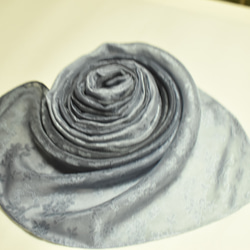 「色が変化する麴塵染」本紗織シルク１００％　小花柄 18枚目の画像
