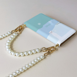 【ちょ待てよ オコジョ】 雪山  手帳型スマホケース　iphone android ほぼ全機種対応 10枚目の画像