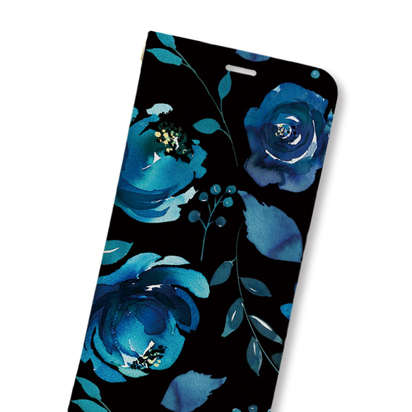 Blue Flower　手帳型ケース　スマホケース　iPhoneケース 7枚目の画像