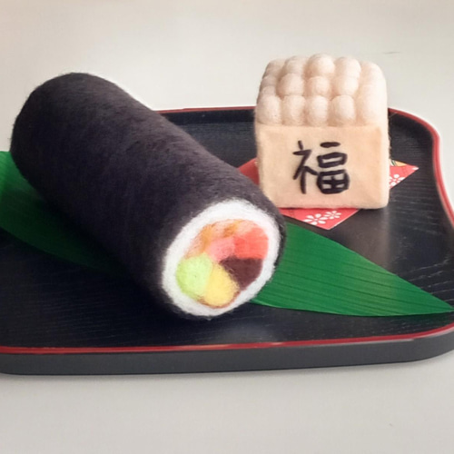 ご予約受付中！羊毛フェルトの恵方巻き(受注制作) 羊毛フェルト