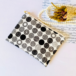 ☆北欧風☆ドット柄☆フラットポーチ☆化粧品入れ☆小物入れ☆ 7枚目の画像