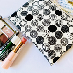 ☆北欧風☆ドット柄☆フラットポーチ☆化粧品入れ☆小物入れ☆ 11枚目の画像