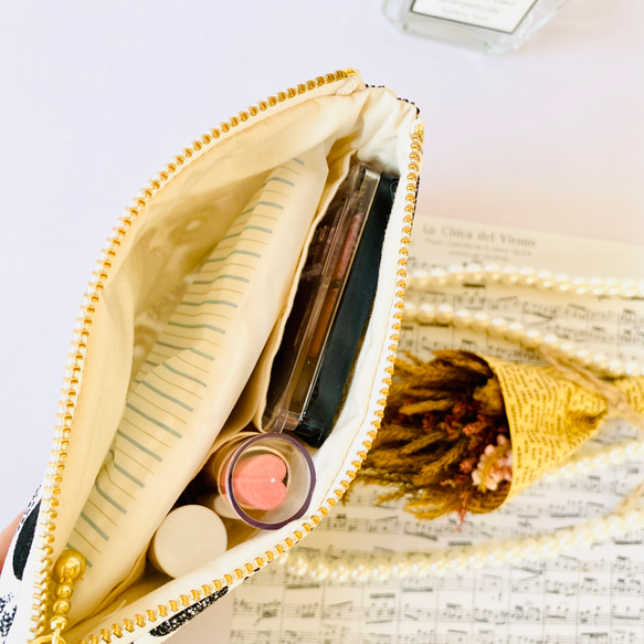 ☆北欧風☆ドット柄☆フラットポーチ☆化粧品入れ☆小物入れ☆ 15枚目の画像