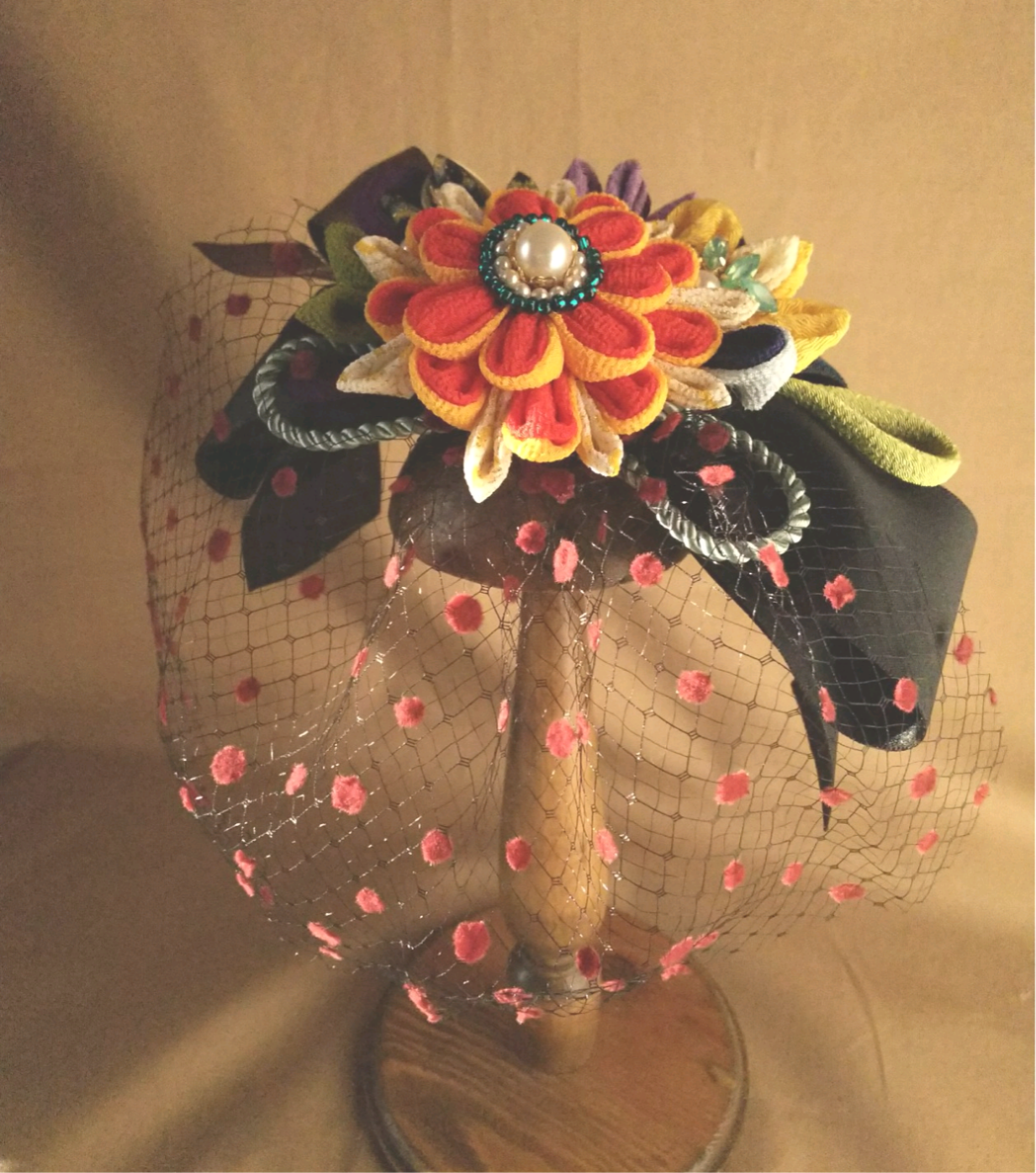 披露宴成人式卒業式挙式和装髪飾り     受注制作品