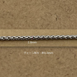 【受注販売/30M】鎖の幅(外径) 2.8mm サージカルステンレスロープチェーン SUS304シルバー 1枚目の画像