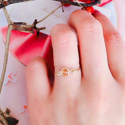 送料無料✨14KGFストロベリークォーツリング✨淡い色✨ナチュラル