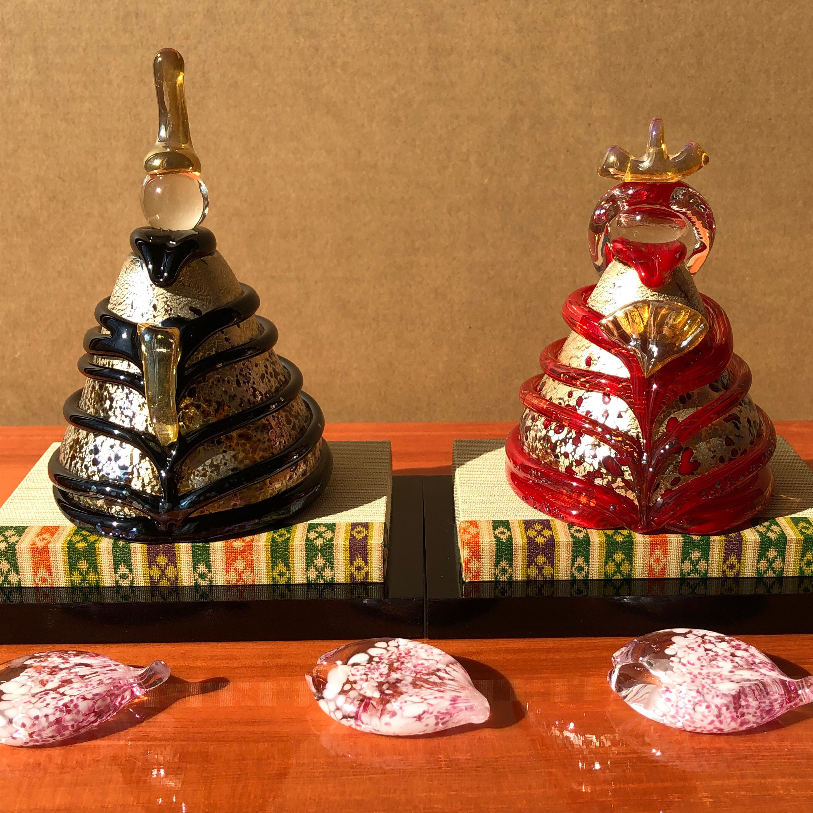 ガラスの雛人形 箔姫 (桃の節句)おひなさま