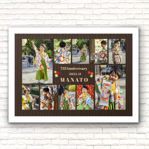 NO39 フォトポスター 縦10枚 A3 A4 思い出ポスター 成人式 七五三 記念