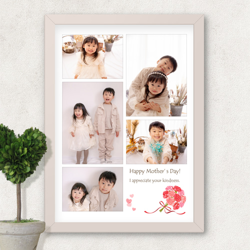 No.43 縦 七五三 フォトポスター作成 A3.A4 前撮り 高品質光沢写真