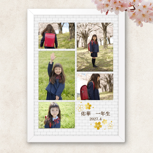 No.43 縦 七五三 フォトポスター作成 A3.A4 前撮り 高品質光沢写真