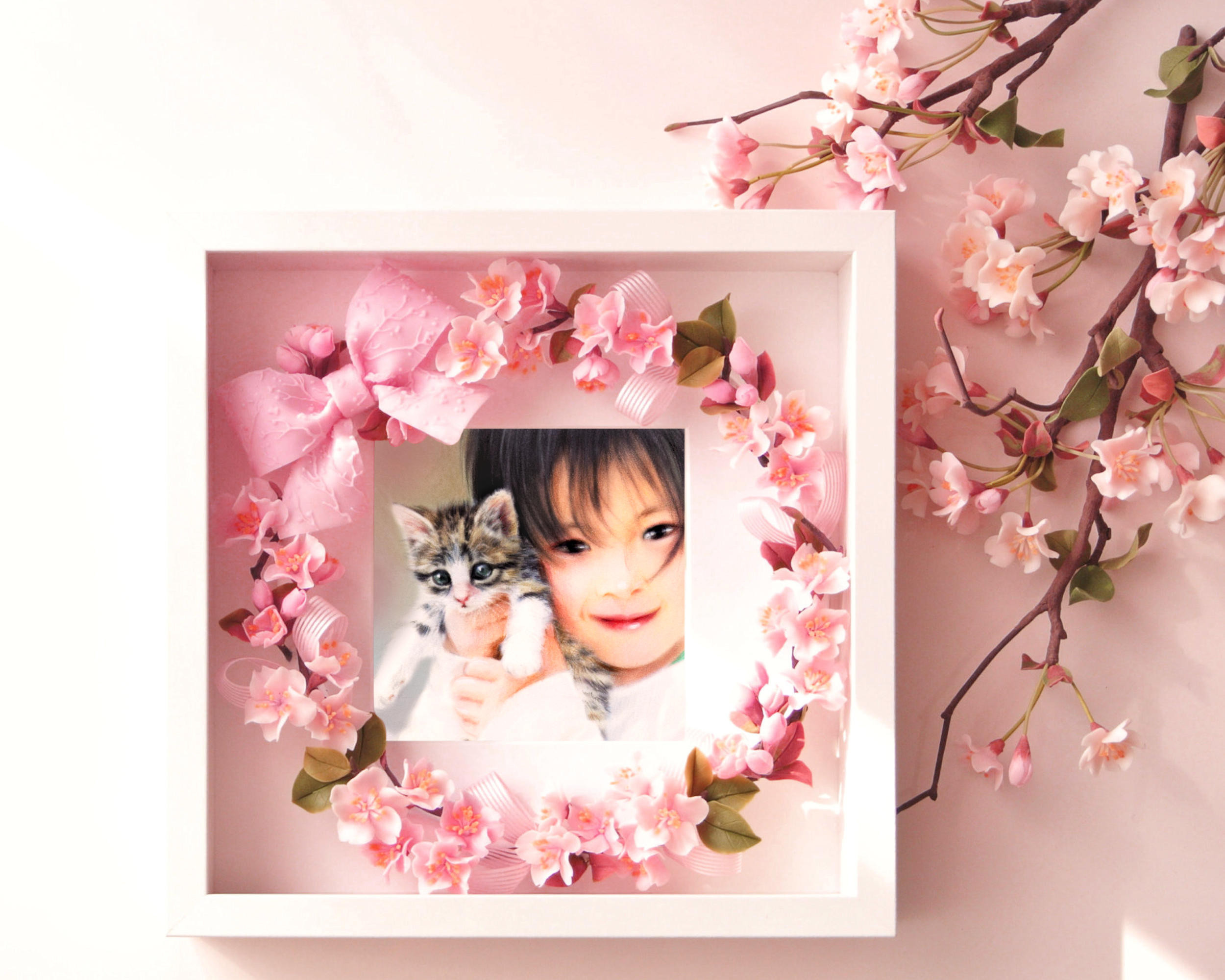 色鉛筆手描き・癒しのペット似顔絵★さくら花ふぶき∥君と一緒に★ ＃似顔絵オーダー #ペットの絵 ＃ペット肖像画 #ギフト 13,244円