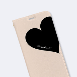 Big Heart♡Beige　　手帳型ケース/iPhoneケース/iPhone13Pro/iPhoneXR/7/8 5枚目の画像