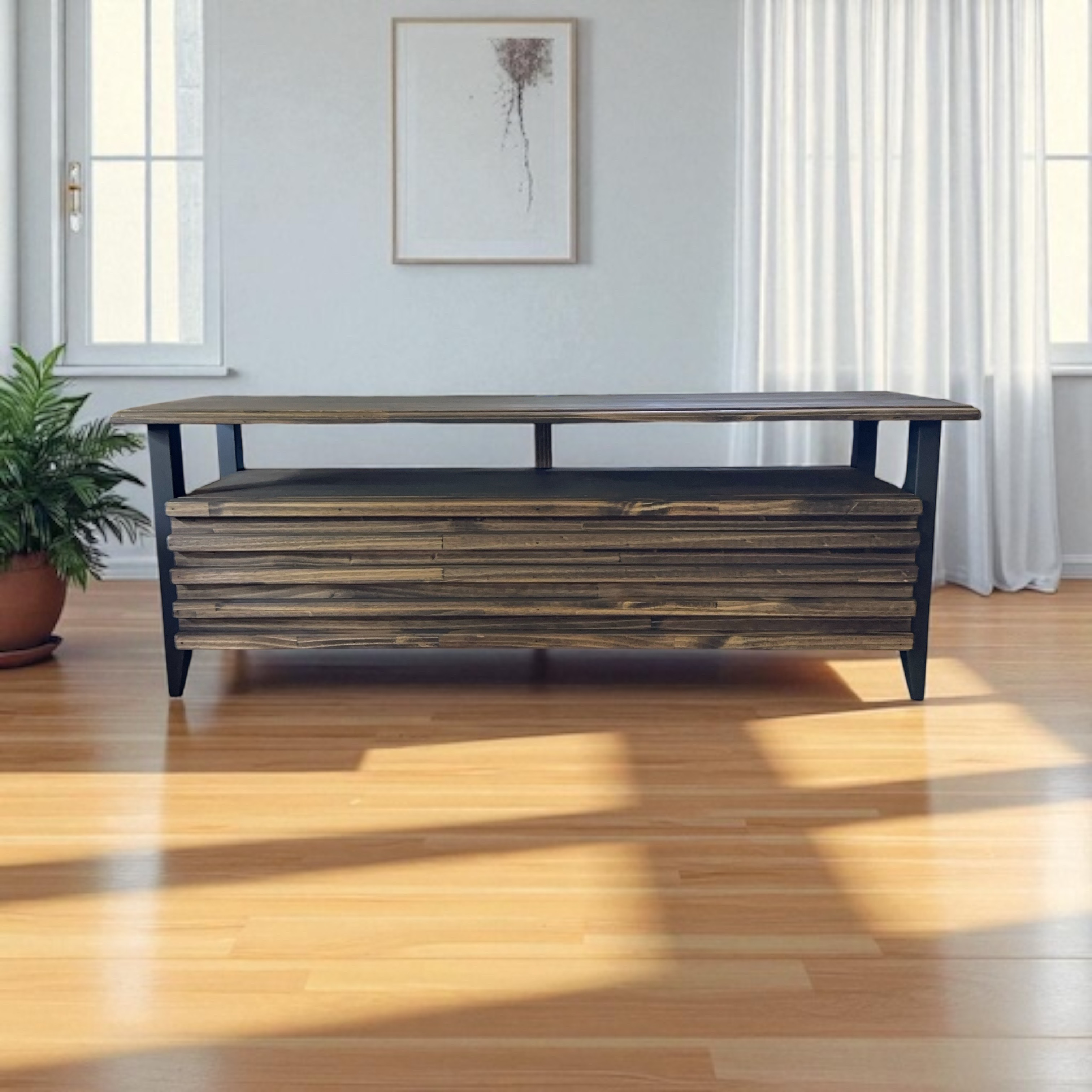 テレビ台 B-2 格子 ルーバーデザイン 大きな/テレビボード/高級/アンティーク 英国デザイン