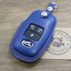 名入れ 無料 スマートキーケース ダイハツ 本革 タントカスタム