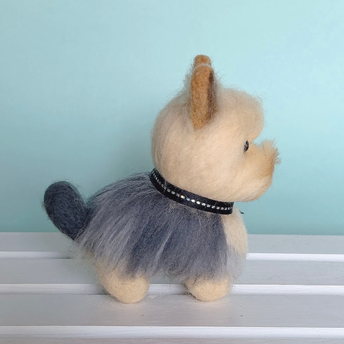 ヨークシャテリアの羊毛フェルト 犬 羊毛フェルト chai♡hima 通販