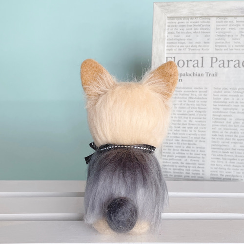 ヨークシャテリアの羊毛フェルト 犬 羊毛フェルト chai♡hima ヨークシャテリアの羊毛フェルト 犬 羊毛フェルト chai♡hima
