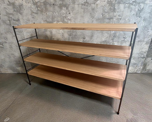 アイアンシューズラック(ワイド)5段×5足25足用 靴箱・下駄箱・シューズ