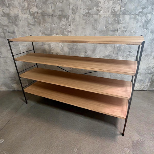 アイアンシューズラック(ワイド)5段×5足25足用 靴箱・下駄箱・シューズ