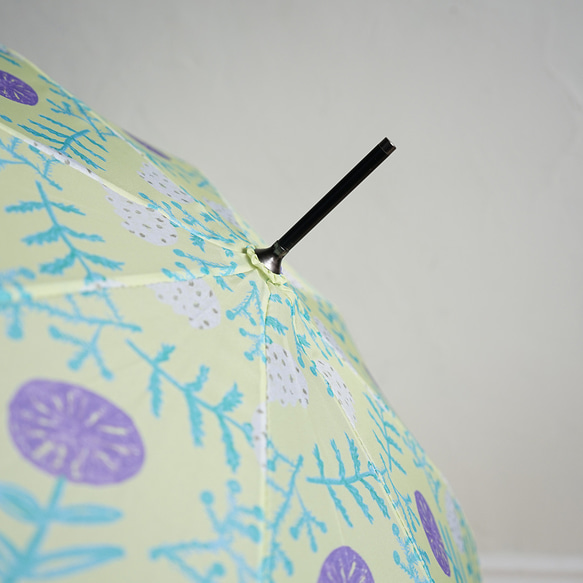 晴雨兩用竹傘 花紋黃花 黃色 ALCEDO 161011 陽傘 雨傘 花黃色 第18張的照片