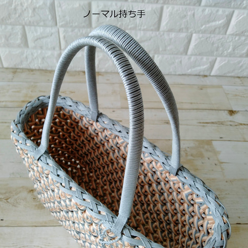 ♡ ハンドメイド♡バスケット(小) クラフトバンド♡ムースピンク♡ ハンドメイド☆バスケット - メルカリ