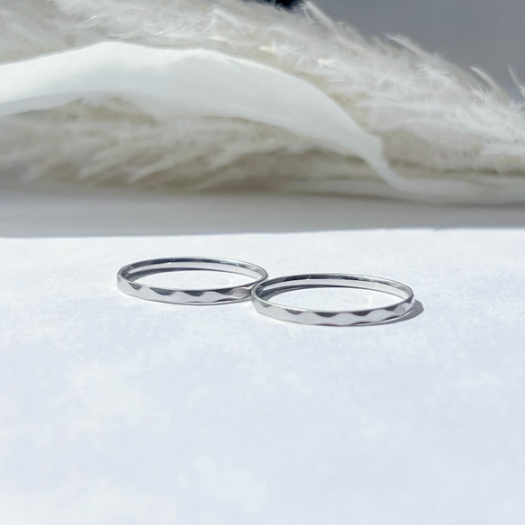 『特別な日に贈るジュエリー』 シルクマット加工 刻印 リング マリッジリング 指輪 ステンレス 金属アレルギー対応 7枚目の画像