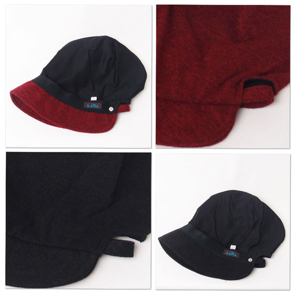 ピッコロ・ニット/フリーサイズ キャスケット 秋冬 たためる帽子 風に飛ばない帽子 UV対策 6枚目の画像