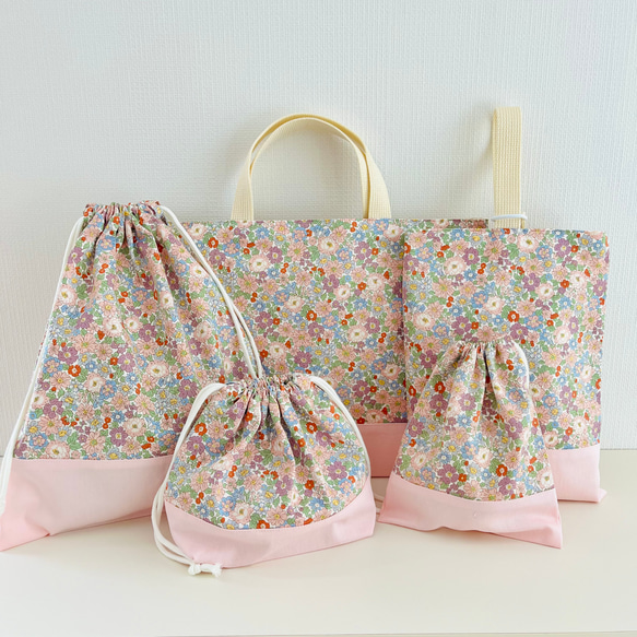 New▷ 大きめ レッスンバッグ 5点 セット 入園 入学 グッズ