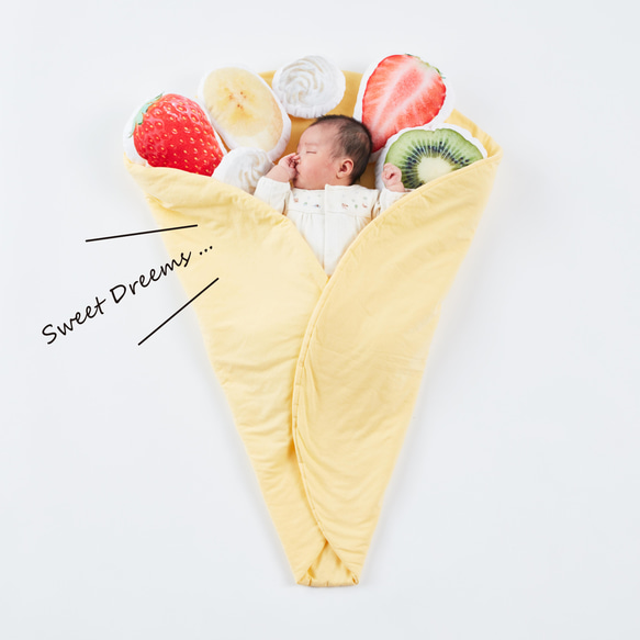 【出産祝い】おくるみクレープ〈デザートセット〉 2枚目の画像