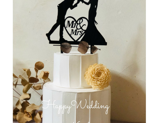 NO.3【即納】【刻印】選べる4色 ウェディングケーキをさらにかわいく