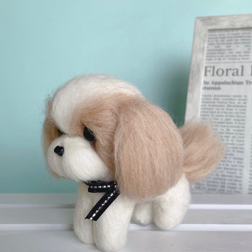 羊毛フェルト 犬 シーズー