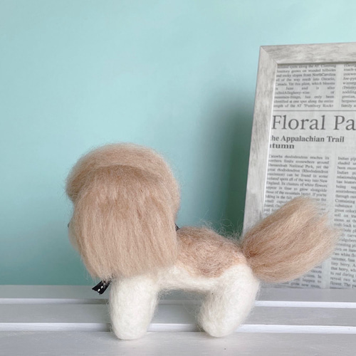 シーズー 犬 羊毛フェルトタレ目ちゃん - YURI-FELT'S GALLERY